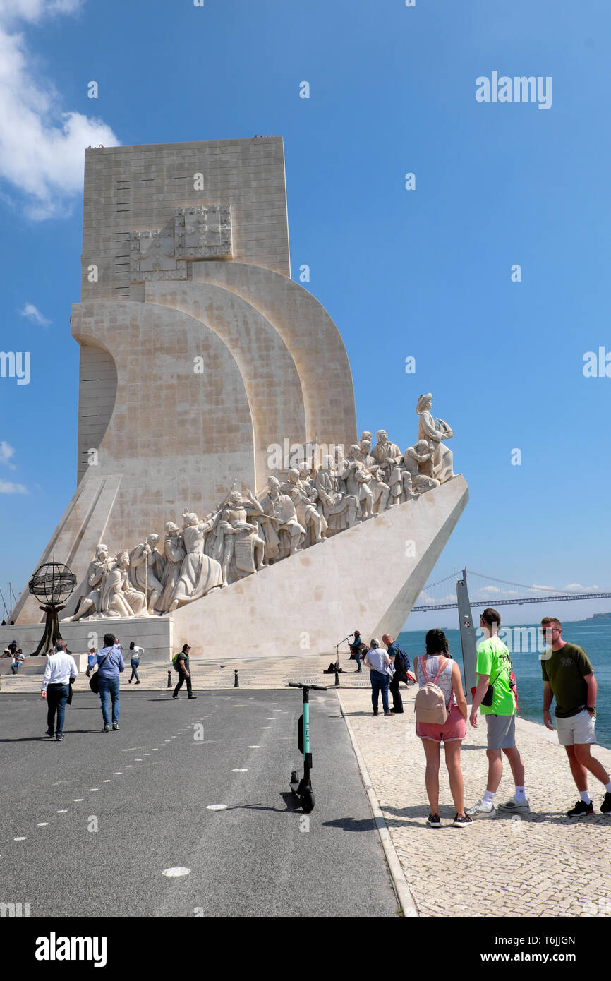 Monument to the Discoveries of the New World Lisboa Lisbon Portugal Europe EU  KATHY DEWITT Stock Photo