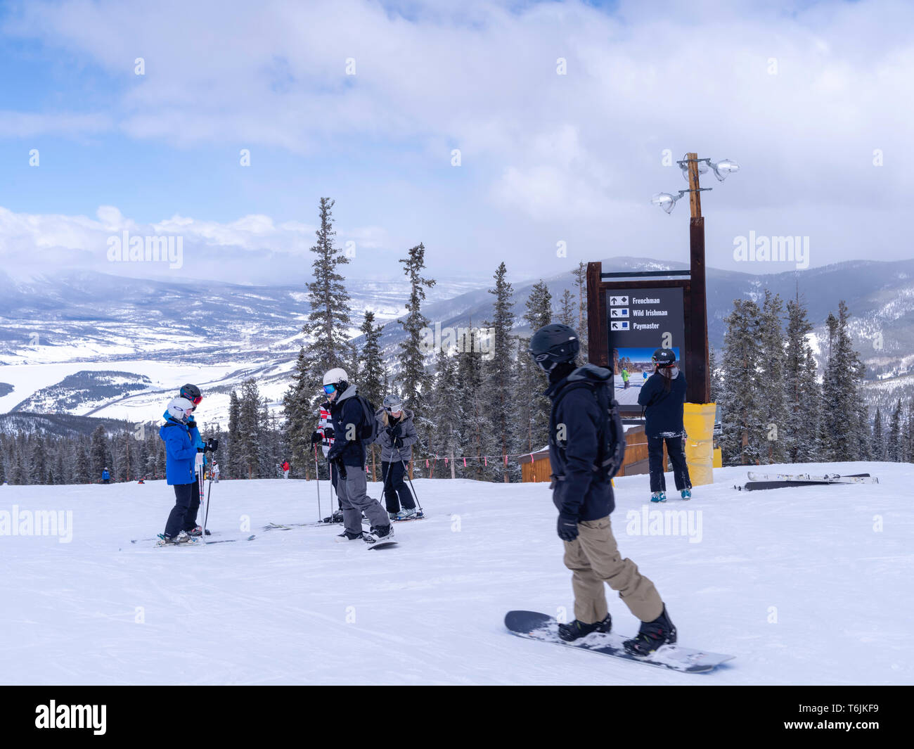 Ski school at Keystone Ski Resort, Keystone, Colorado, USA Stock Photo