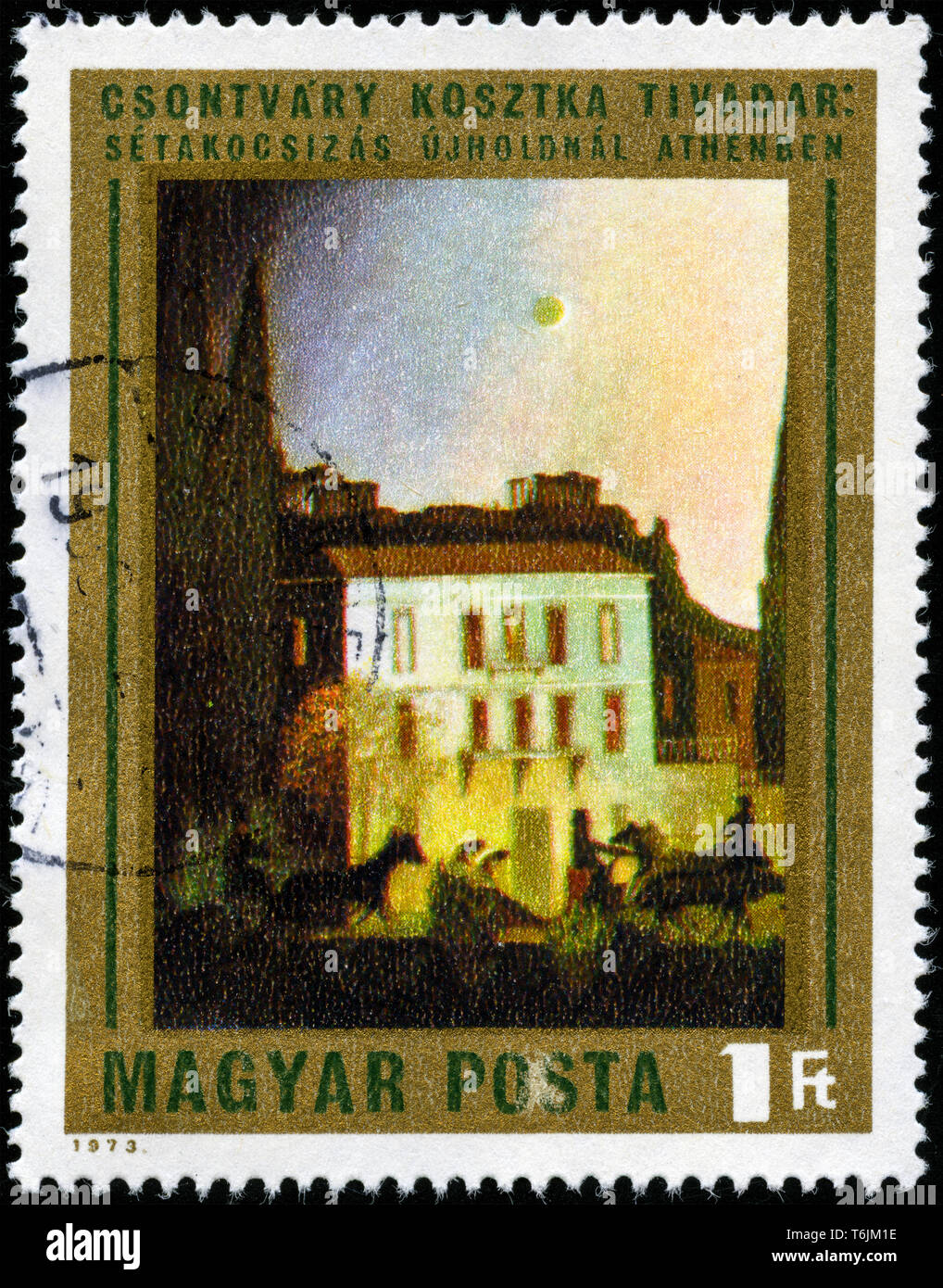 Postage stamp from Hungary in the Paintings by Tivadar Csontváry Kosztkaseries issued in 1973 Stock Photo