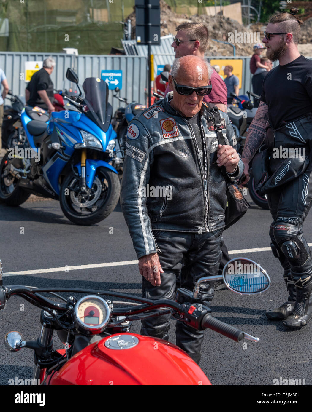 Southend shakedown motorcycle meet organised by the Ace cafe. Easter Bank holiday Monday. Stock Photo