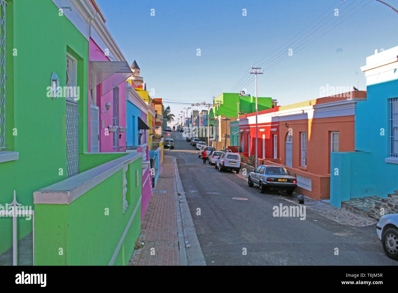 Colorful Houses in Cape Town, South Africa Stock Photo