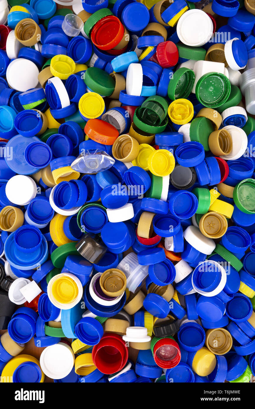 Colorful plastic bottle caps Stock Photo Alamy