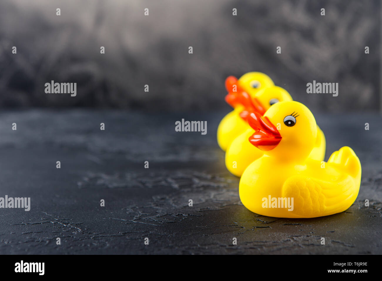 YEllow rubber ducks Stock Photo