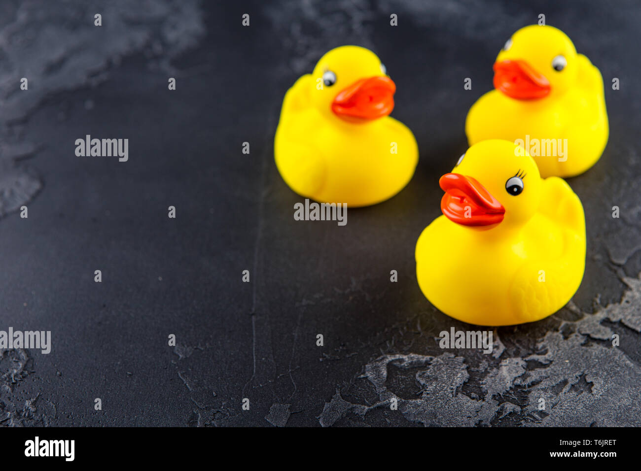 YEllow rubber ducks Stock Photo