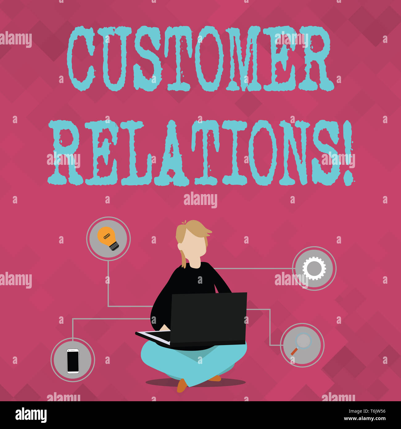 Writing note showing Customer Relations. Business concept for approach ...