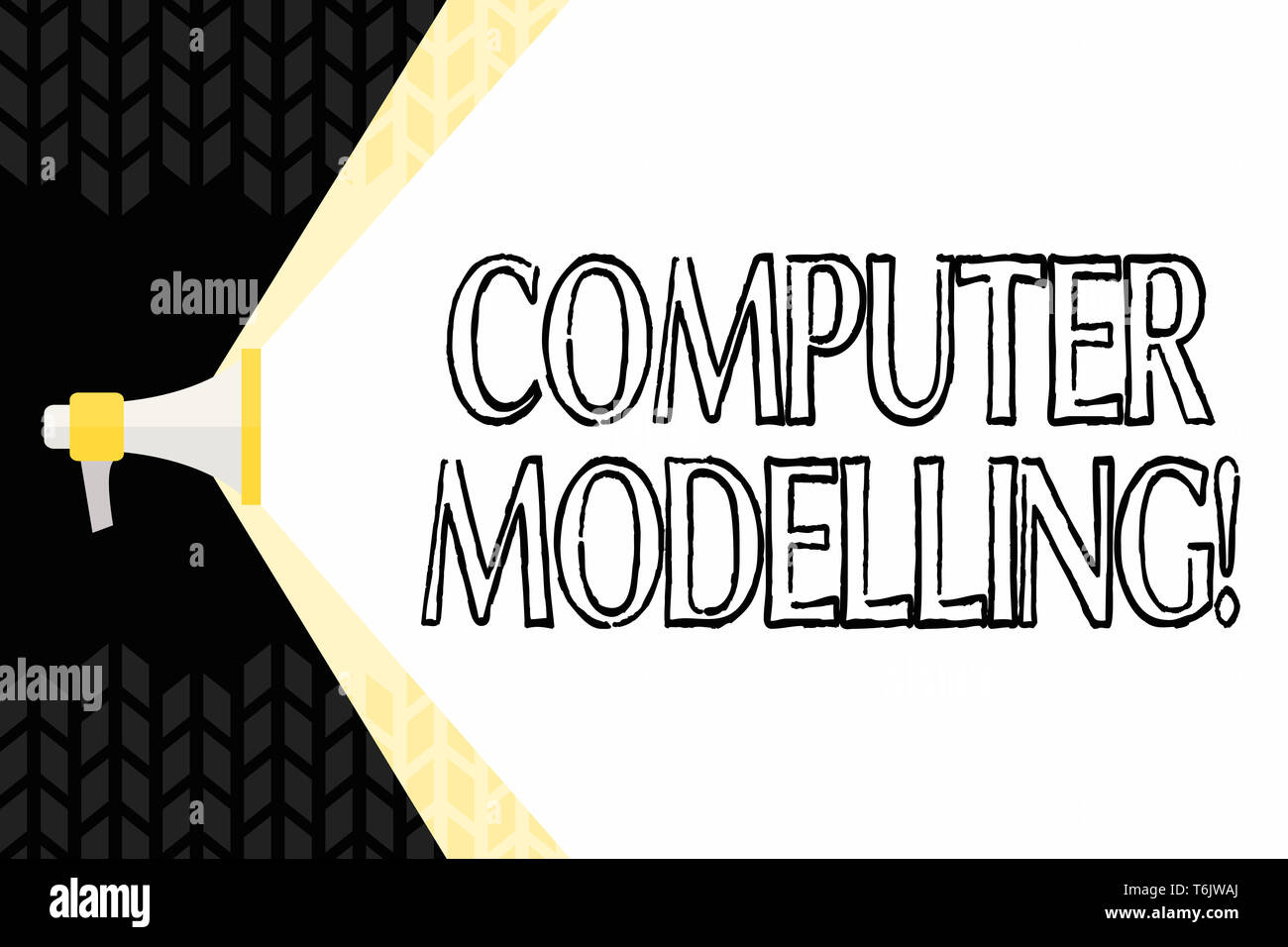 Text sign showing Computer Modelling. Business photo showcasing using a ...