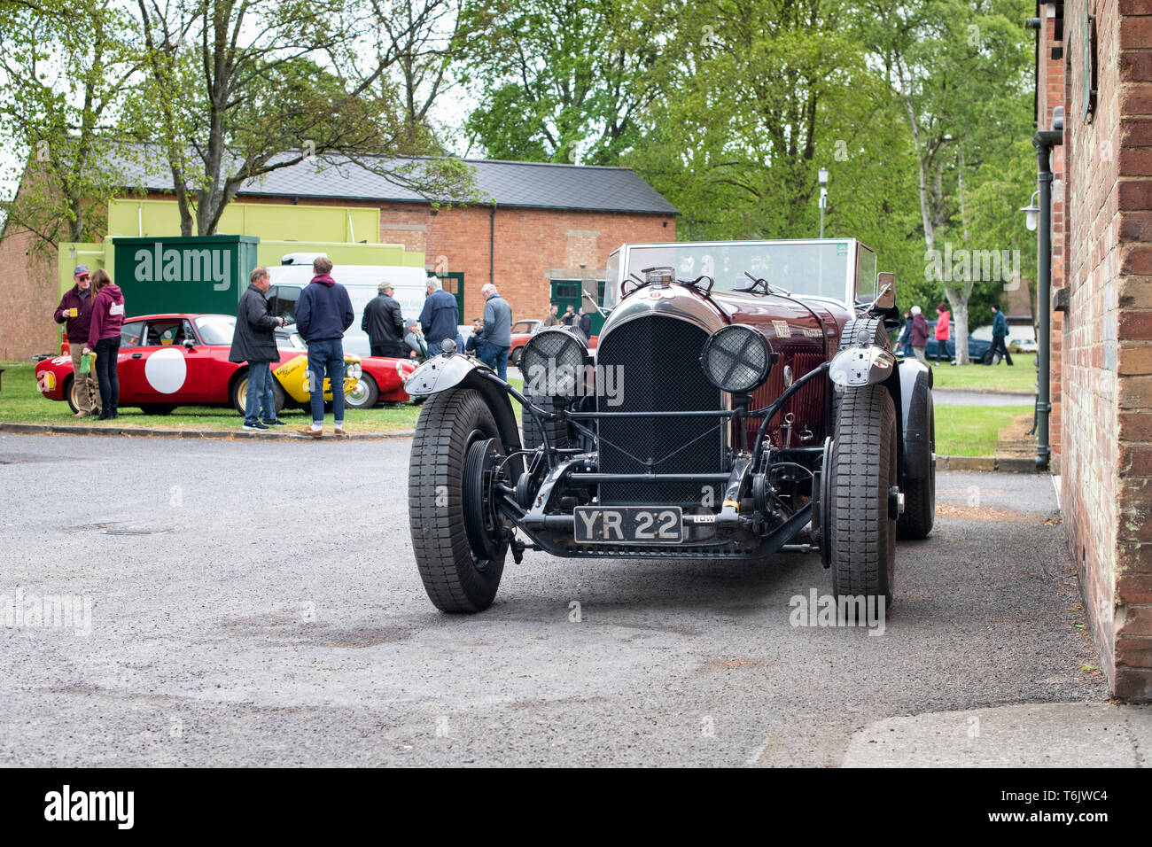 1927 vintage Bentley car at Bicester Heritage Centre ‘Drive It Day’. Bicester, Oxfordshire, England Stock Photo