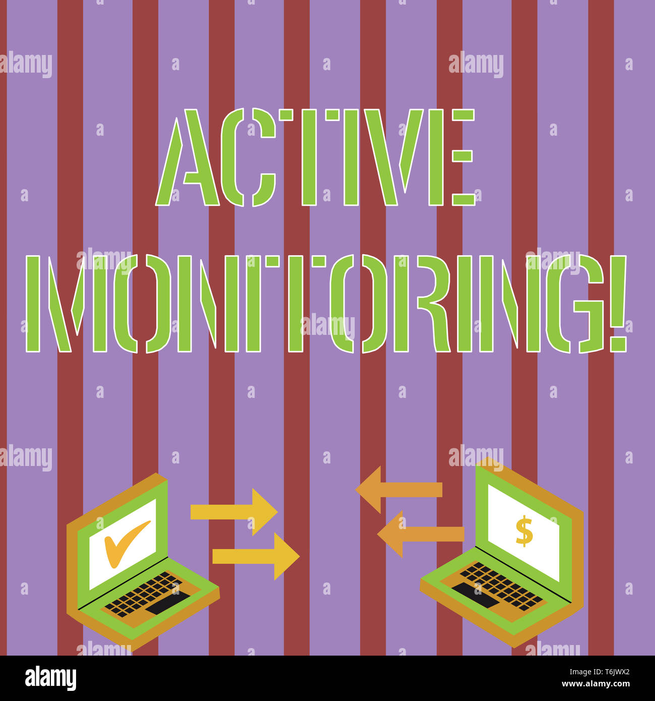 Writing note showing Active Monitoring. Business concept for ...