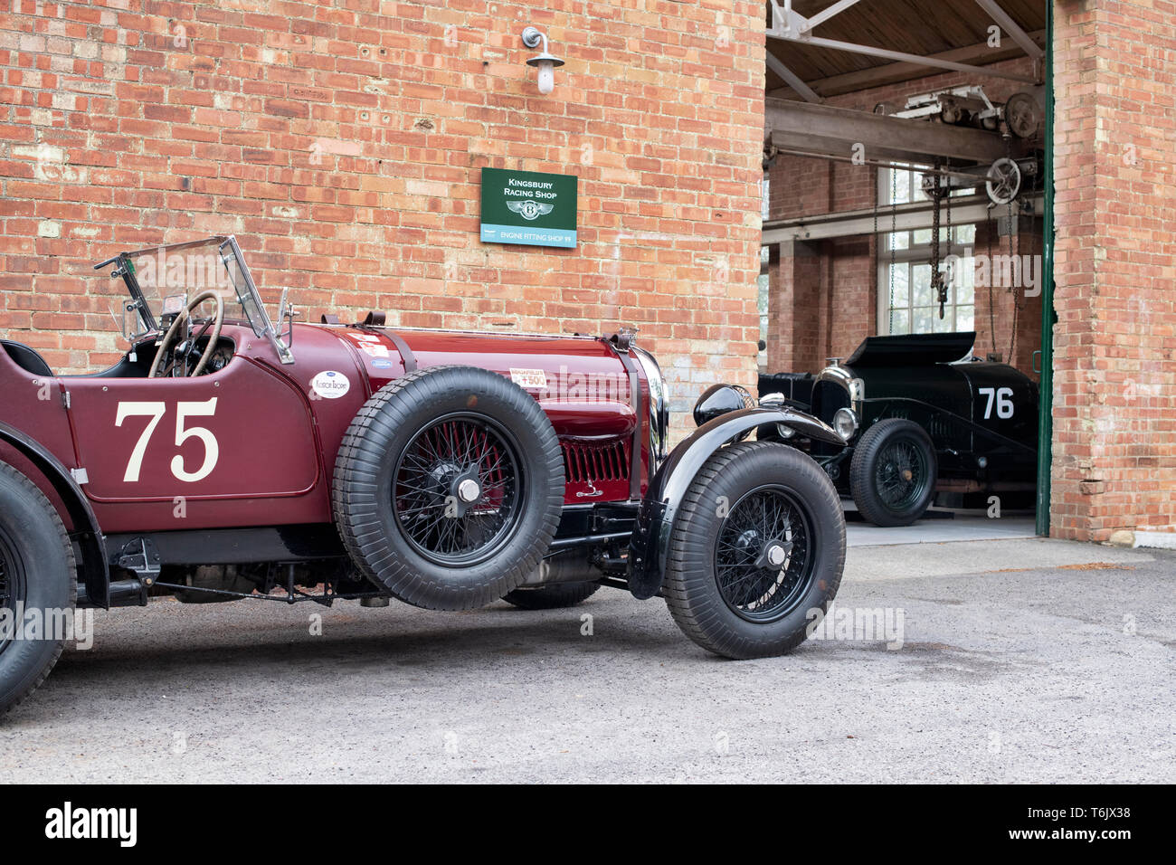 1927 vintage Bentley car at Bicester Heritage Centre ‘Drive It Day’. Bicester, Oxfordshire, England Stock Photo