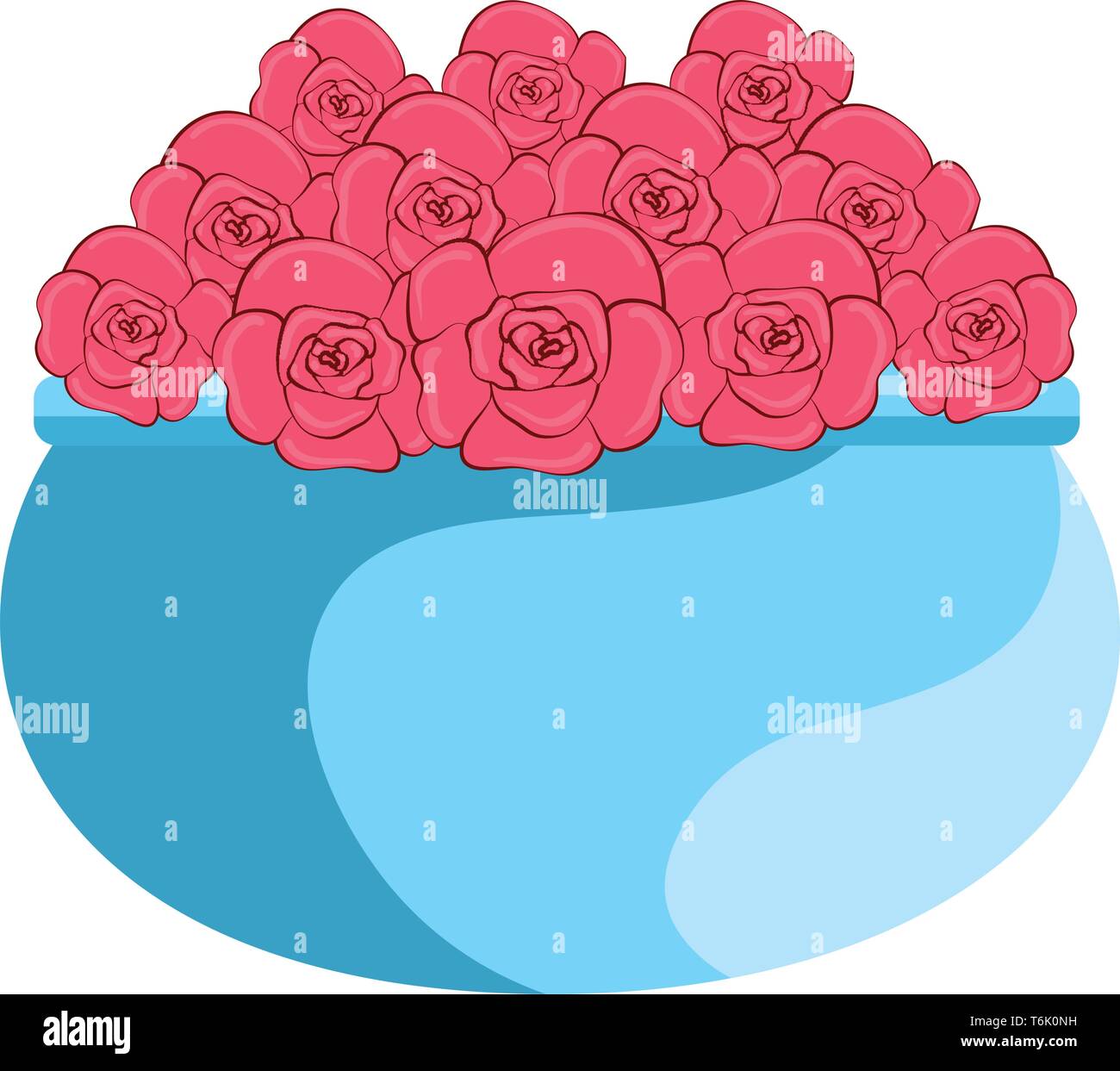 roses decoration in ceramic pot Stock Vector Image & Art - Alamy