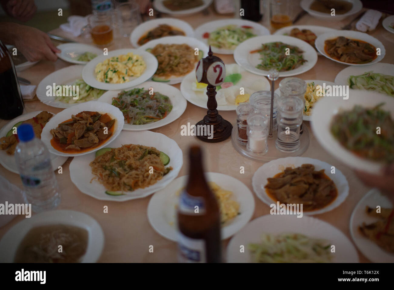 Traditional North Korean food is served in a restaurant in Pyongyang