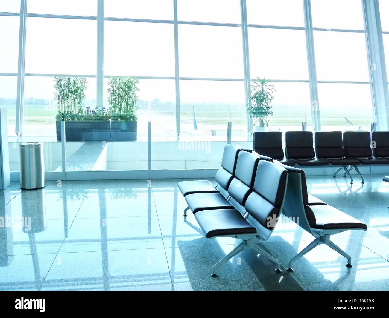 the interior desingof air port terminal Stock Photo