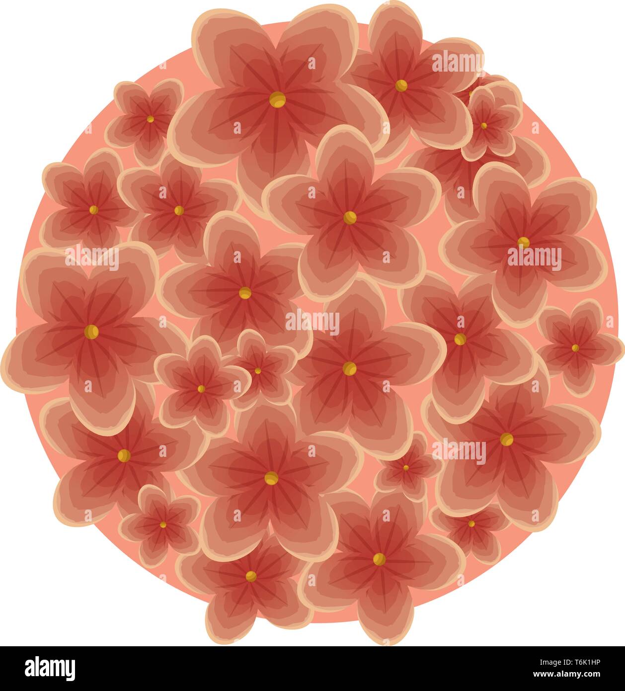 beautiful flowers with heart shape Stock Vector Image & Art - Alamy
