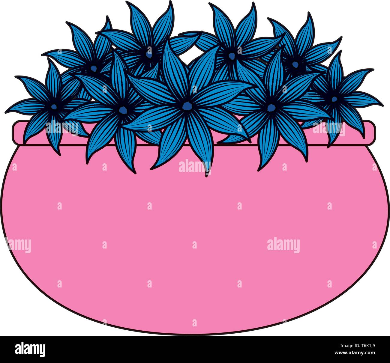 floral decoration in ceramic pot Stock Vector Image & Art - Alamy