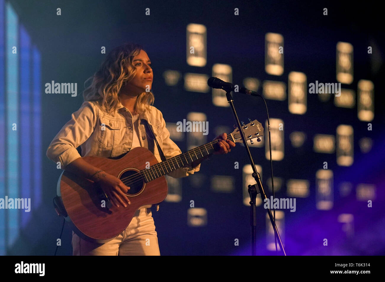 Chelcee Grimes performs during the 2019 PFA Awards at the Grosvenor