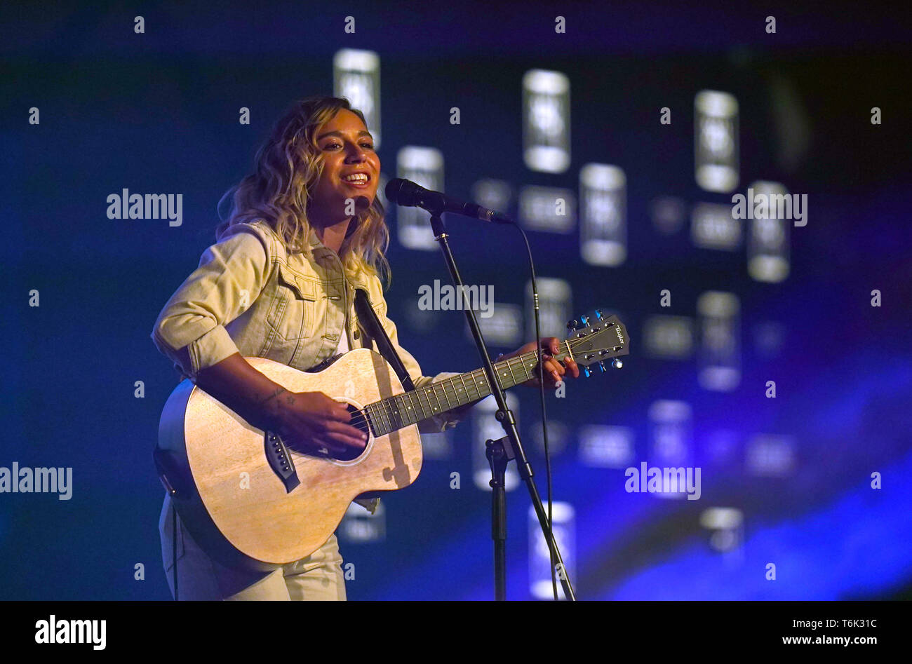Chelcee Grimes performs during the 2019 PFA Awards at the Grosvenor