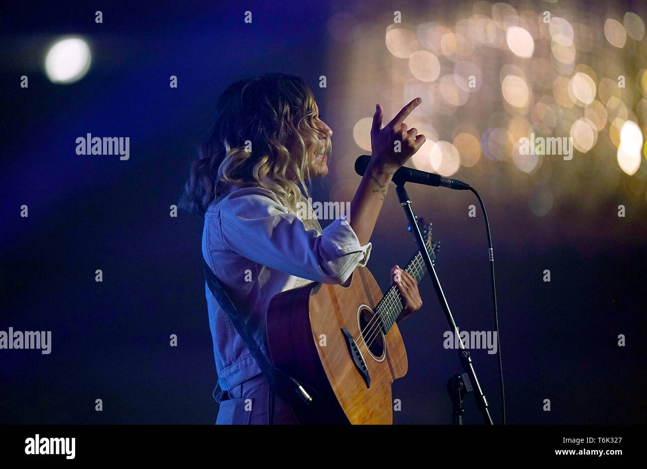 Chelcee Grimes performs during the 2019 PFA Awards at the Grosvenor