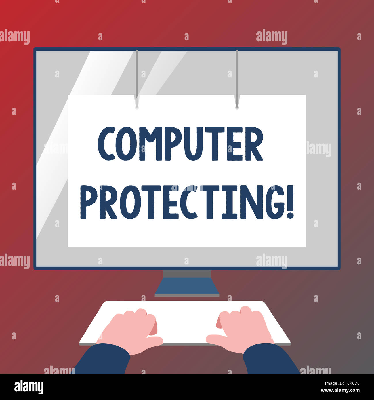 Conceptual hand writing showing Computer Protecting. Concept meaning ...