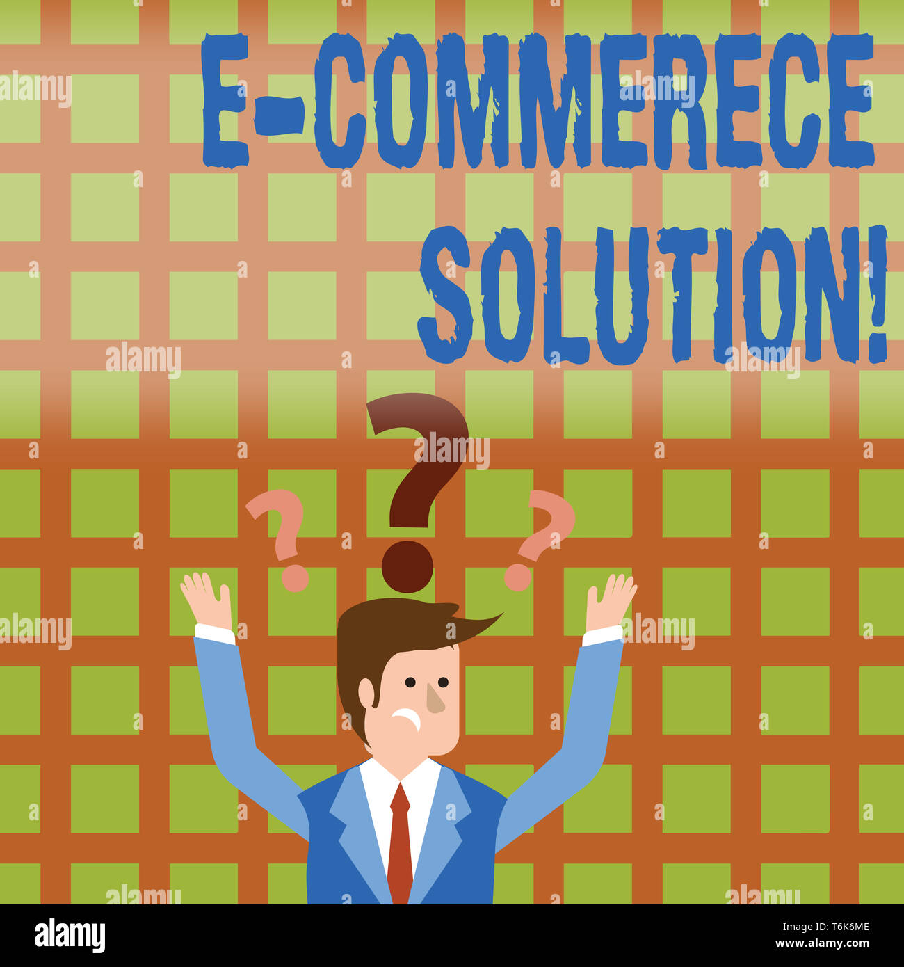 Conceptual Hand Writing Showing E Commerce Solution Concept Meaning Software Used By Business In Selling Products Online Businessman Raising Both Arm Stock Photo Alamy