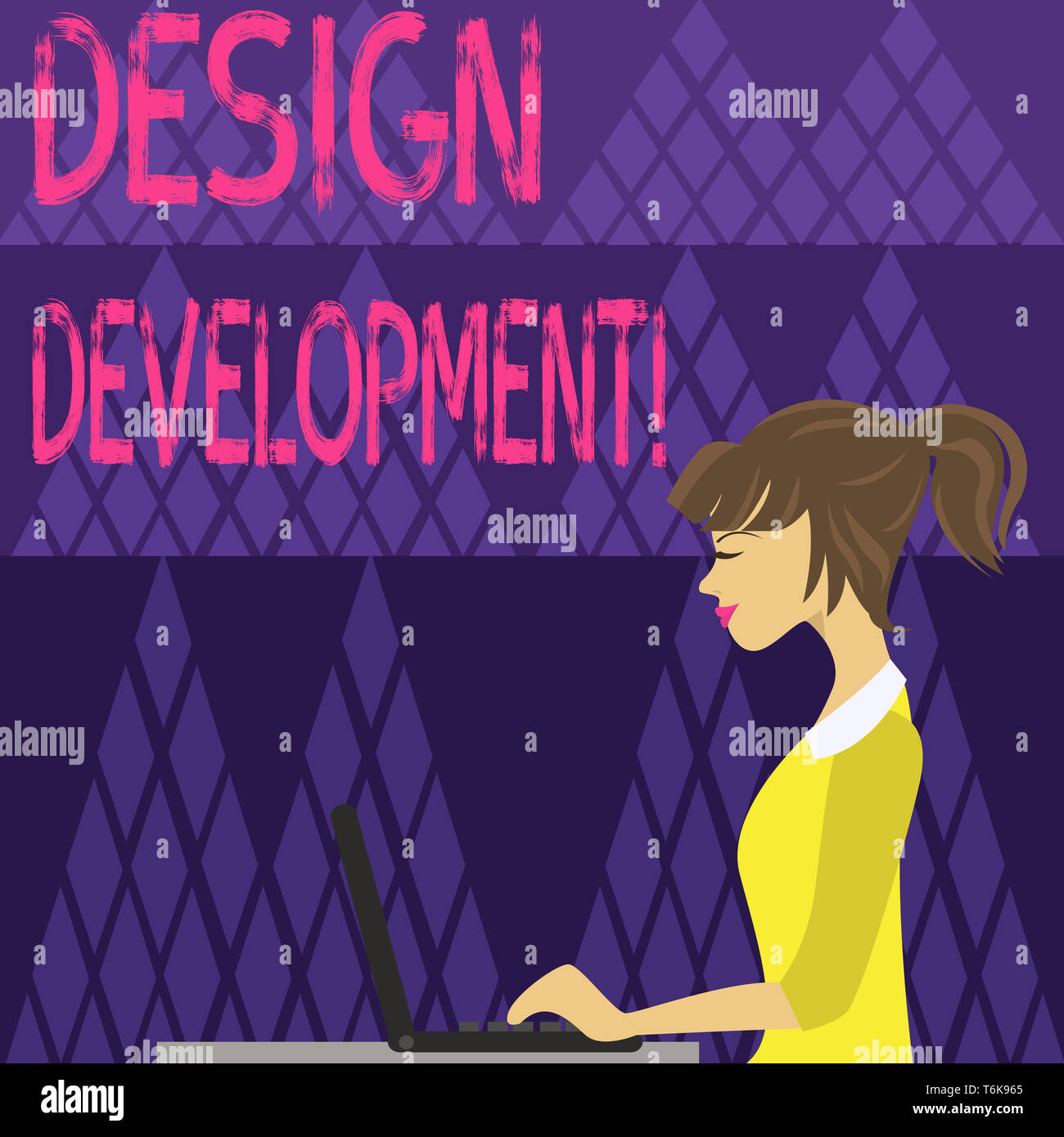 Writing note showing Design Development. Business concept for technical ...