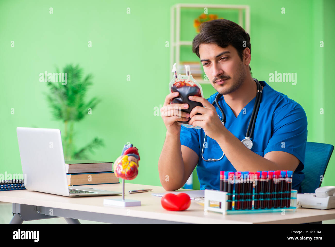 The doctor doing blood analysis in the lab Stock Photo Alamy