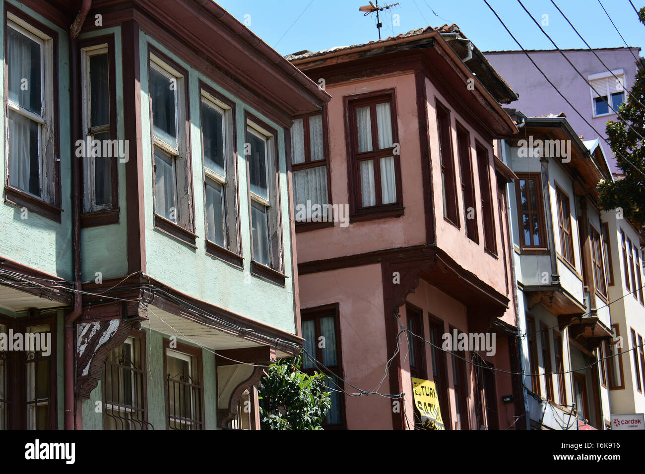 Typical Turkish houses, Bursa, Turkey Stock Photo Alamy