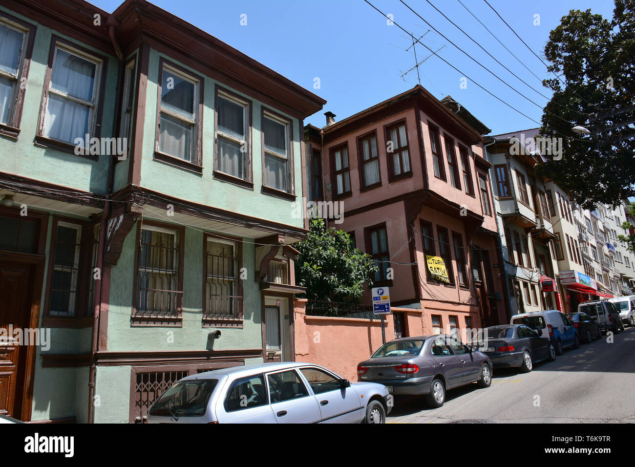 Typical Turkish houses, Bursa, Turkey Stock Photo Alamy