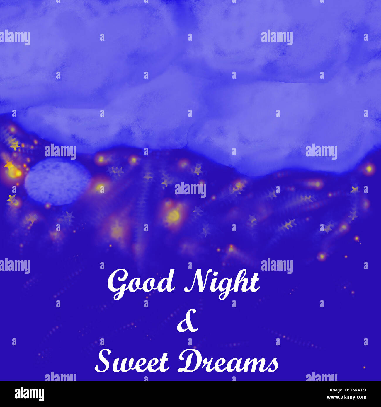 Sweet dreams and good night text typography. Illustration of ...