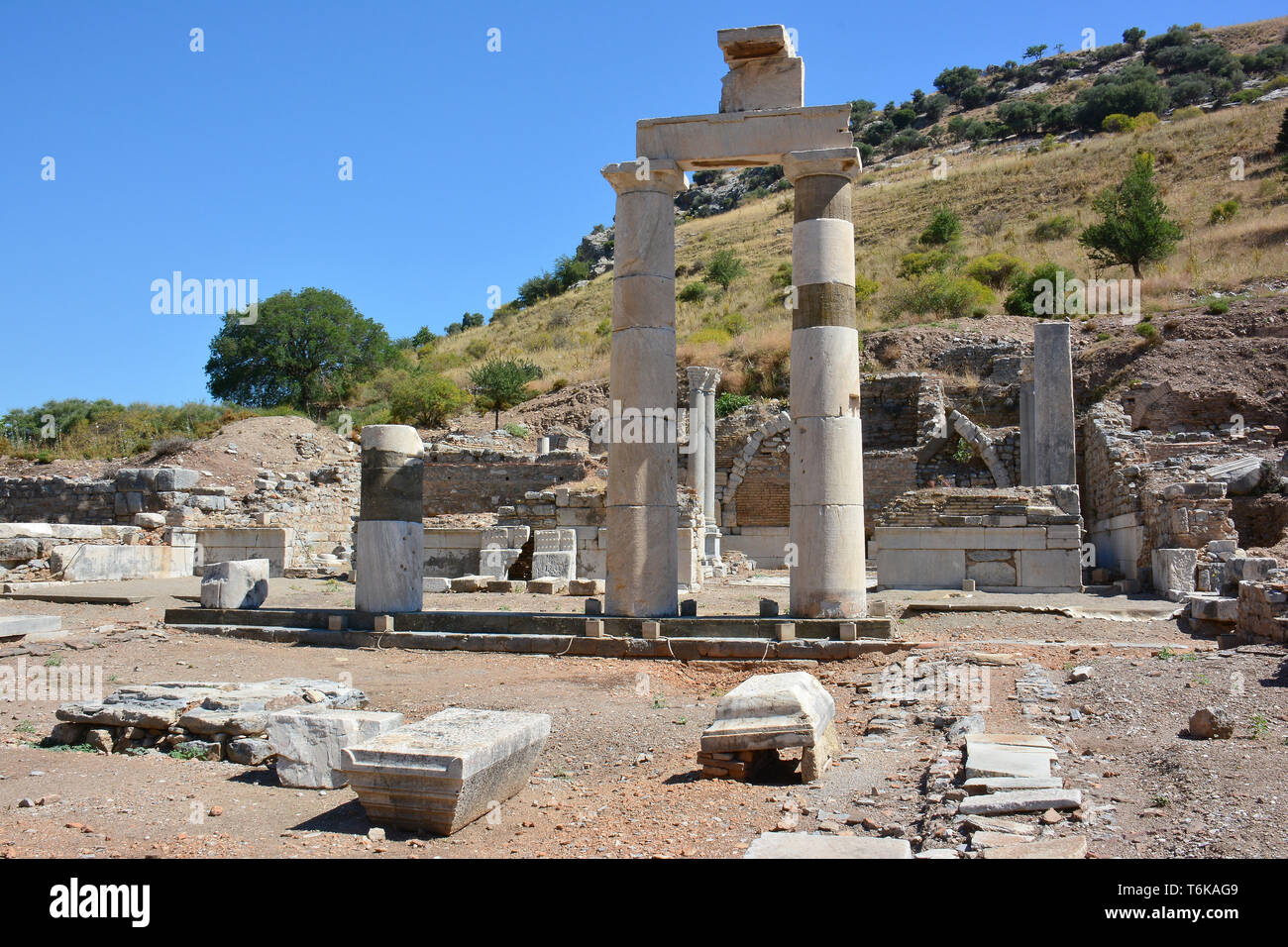 Prytaneion or Prytaneum, meeting place, Ephesus, Turkey Stock Photo