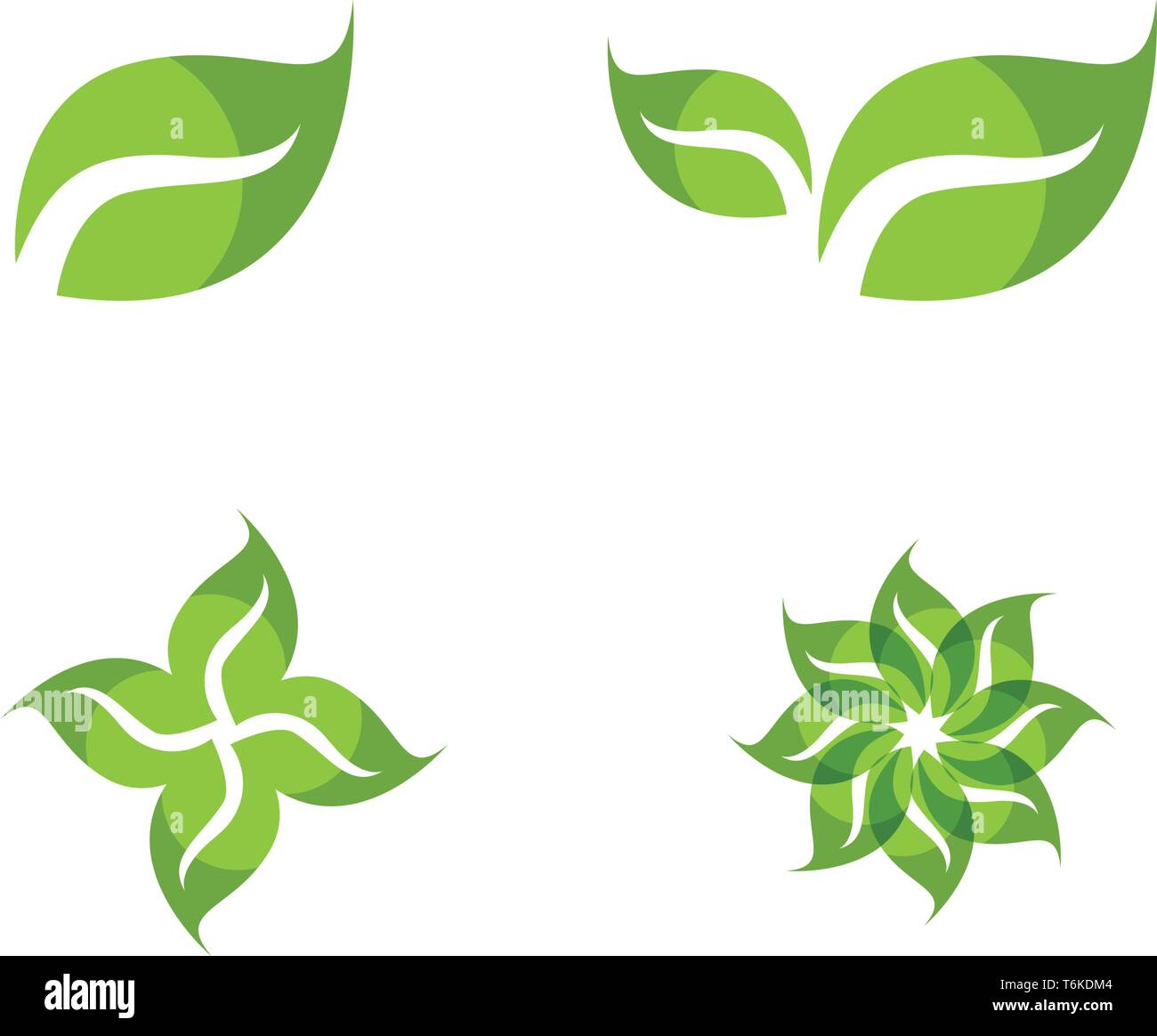 Leaf green nature logo and symbol health Stock Vector Image & Art - Alamy