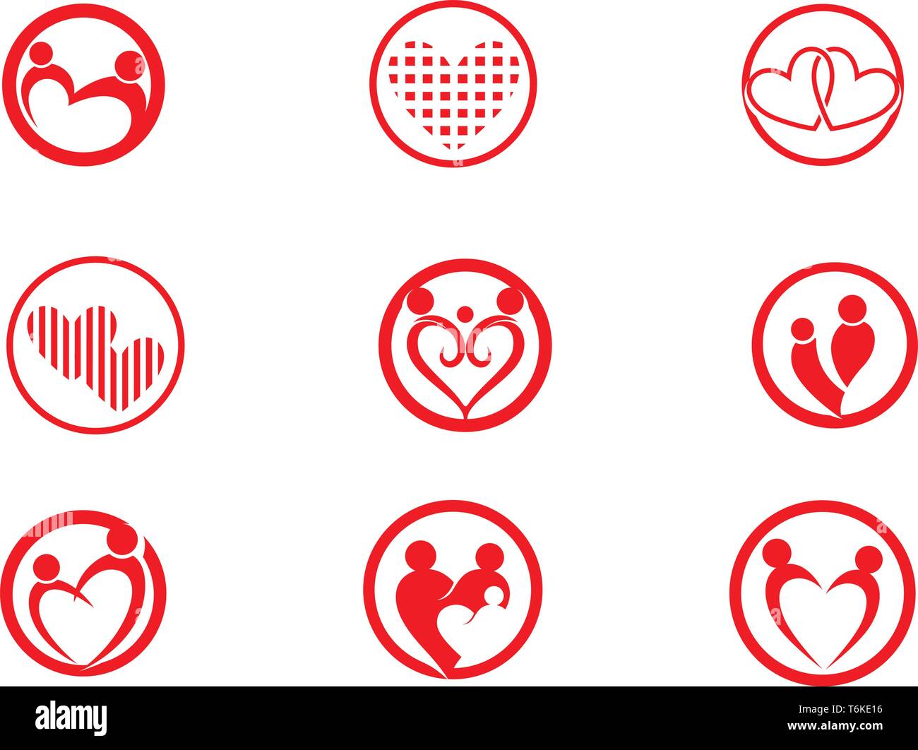 Adoption and community care Logo template vector icon Stock Vector