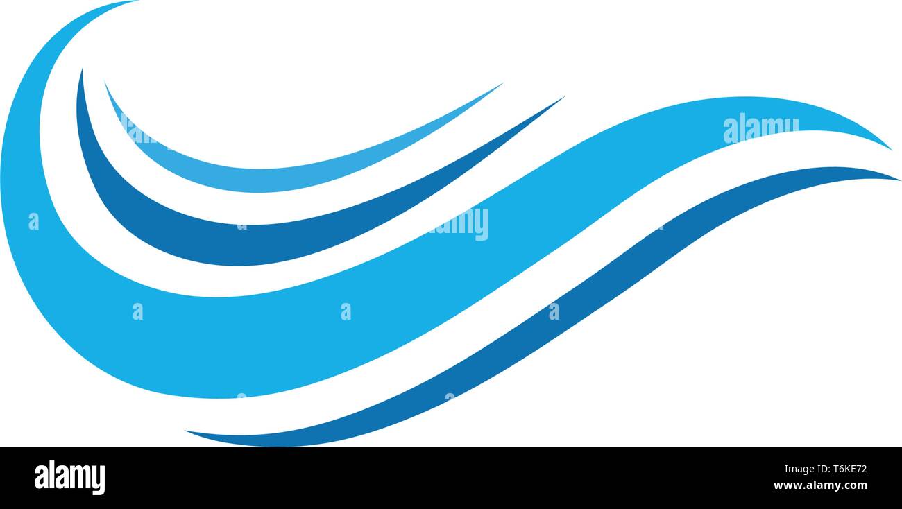 Water Wave symbol and icon Logo Template vector Stock Vector Image ...