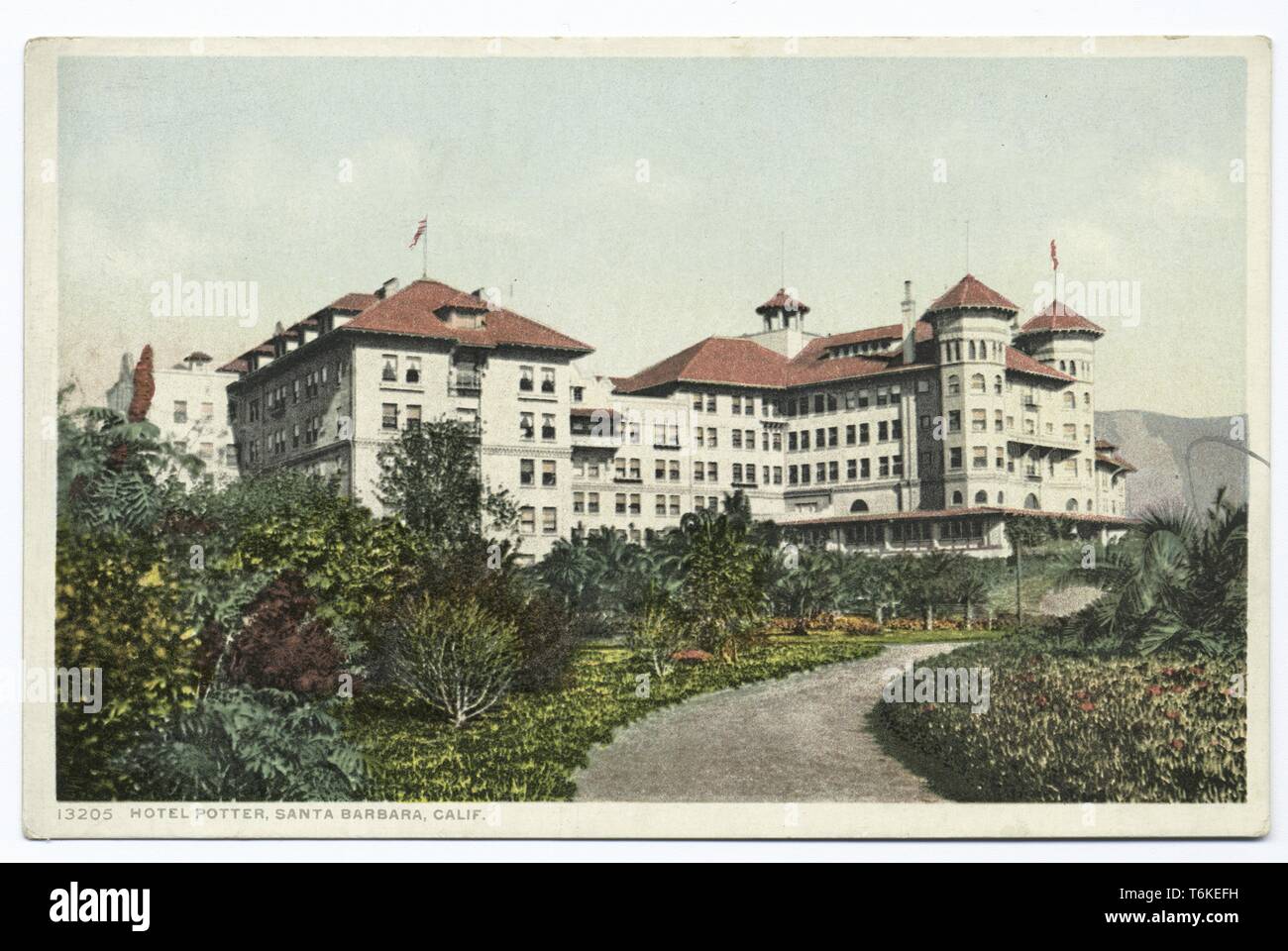 Detroit Publishing Company vintage postcard of Hotel Potter in Santa