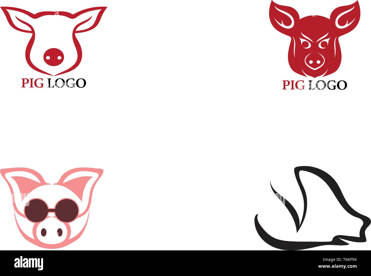 pig logo vector