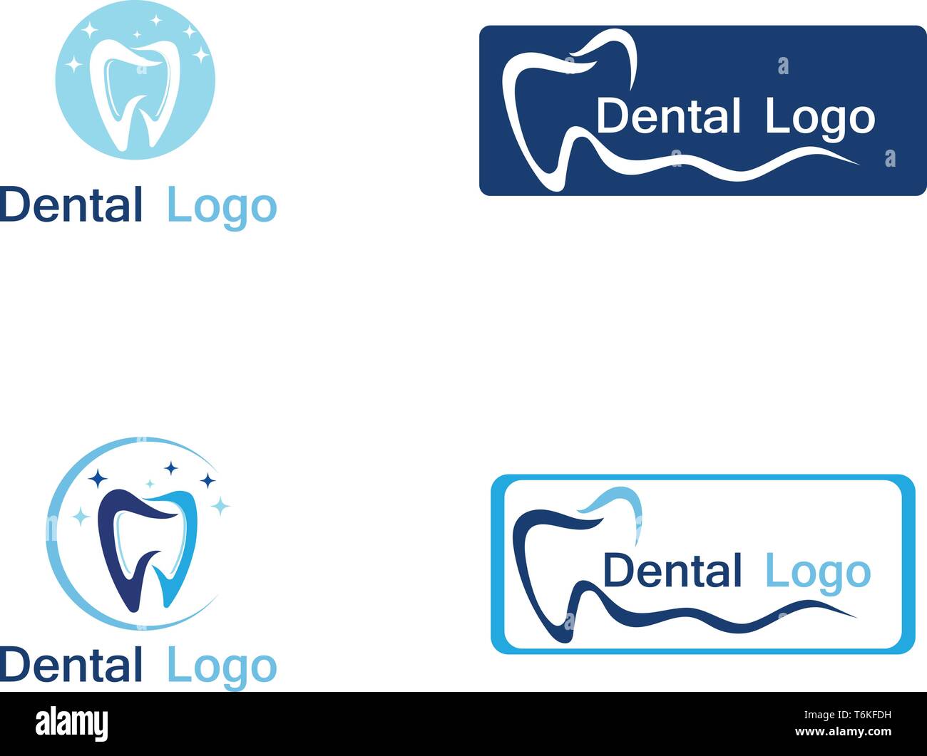 Dental care logo and symbol vector Stock Vector