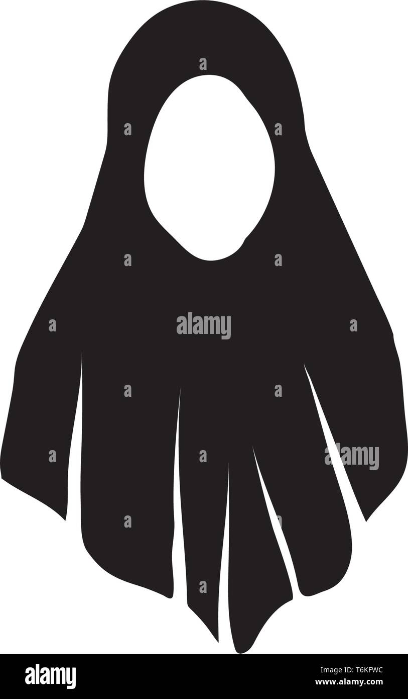 Hijab vector black template Stock Vector