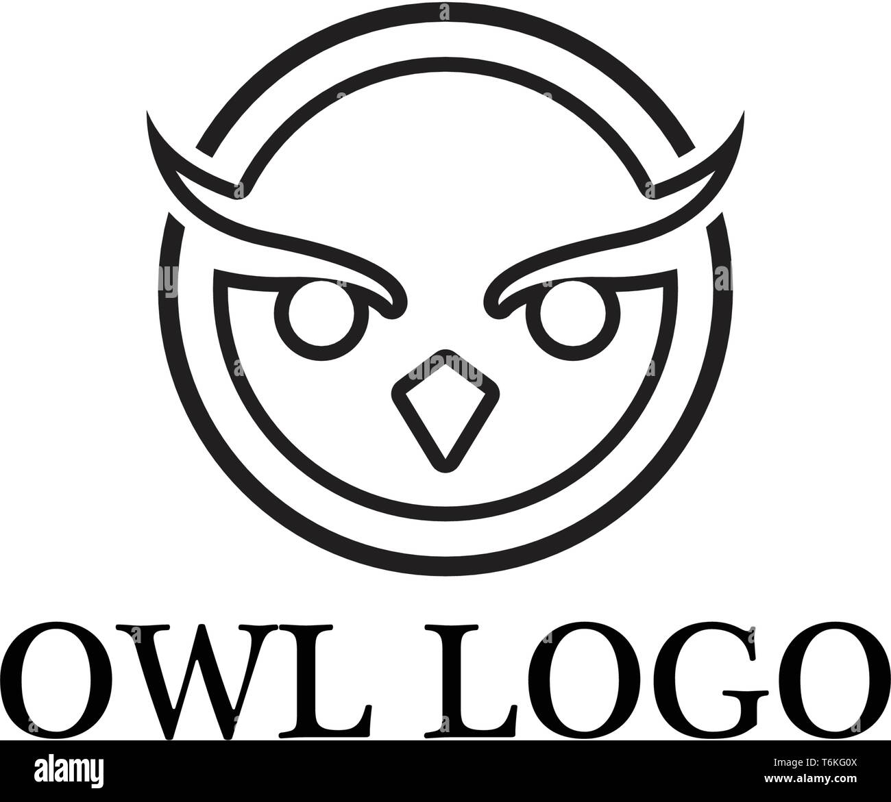 Owl head bird logo vector template Stock Vector Image & Art - Alamy