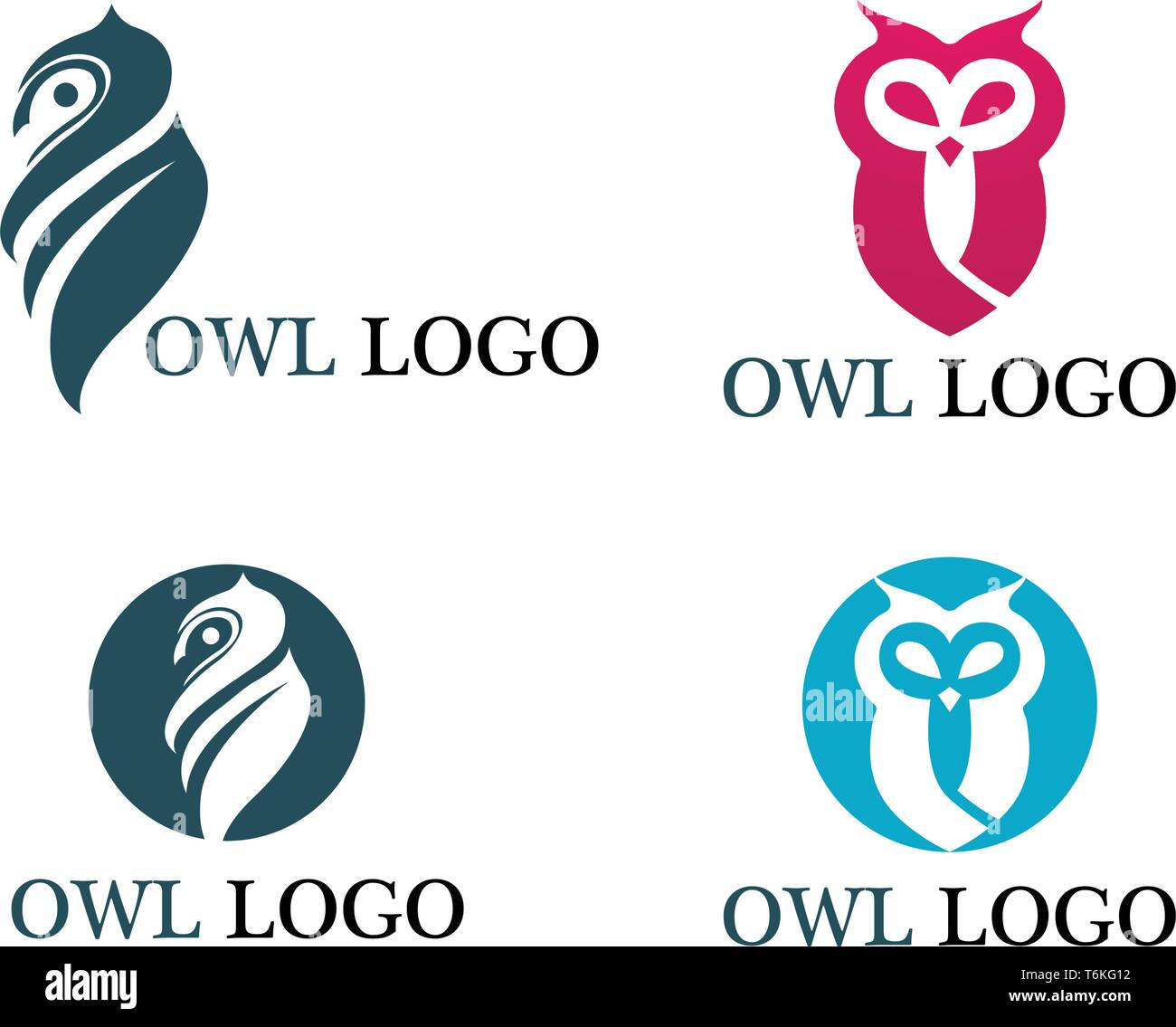 Owl head bird logo vector template Stock Vector Image & Art - Alamy