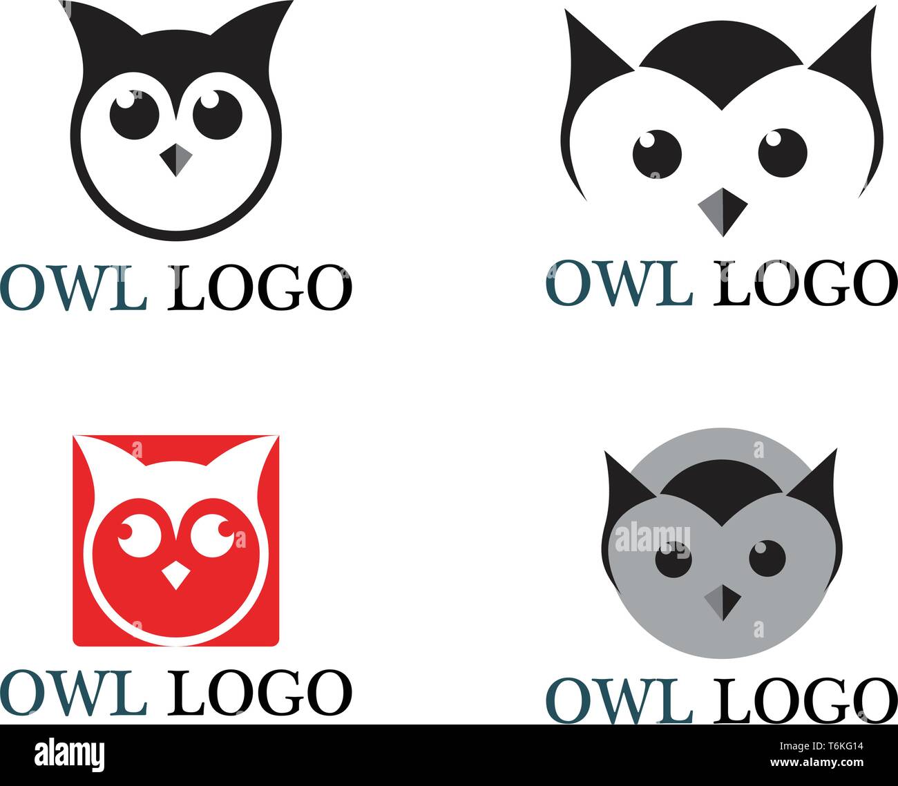 Owl head bird logo vector template Stock Vector Image & Art - Alamy