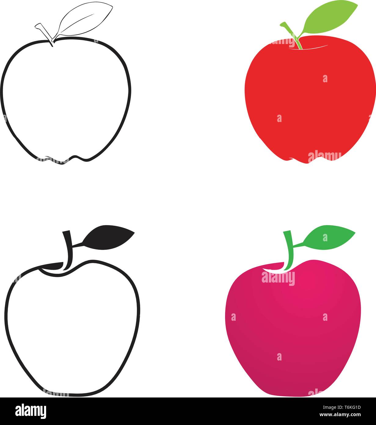 Apple Logo Isolated Stock Vector Images Alamy