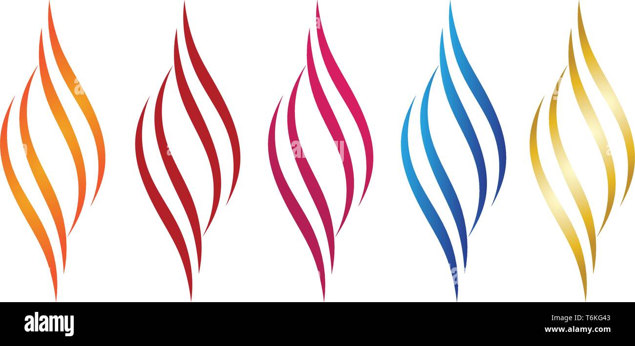Fire flame Logo Template vector icon Oil, gas and energy logo concept ...