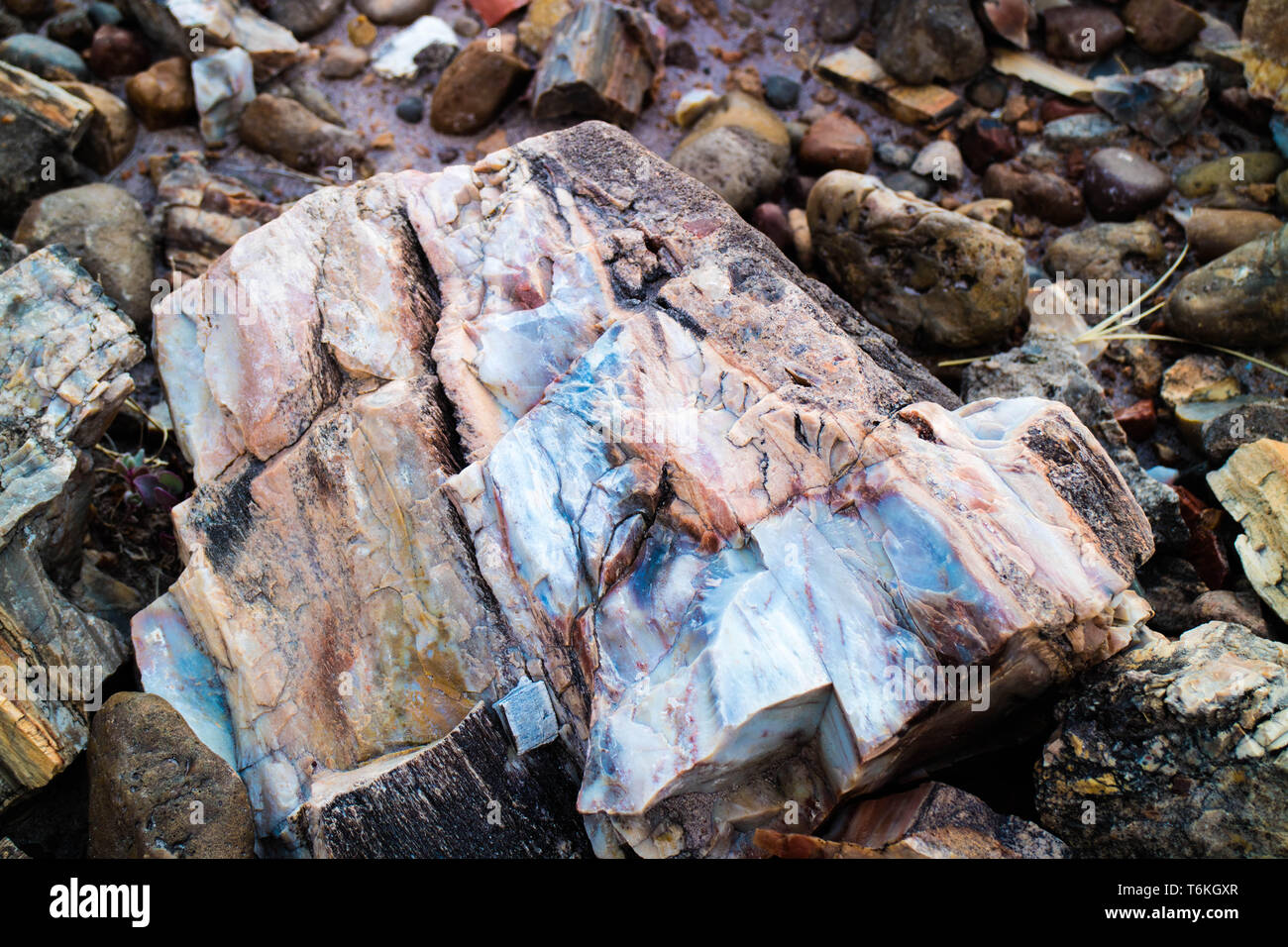 Quartz Crystal in Petrified Forest National Park, Arizona Stock Photo
