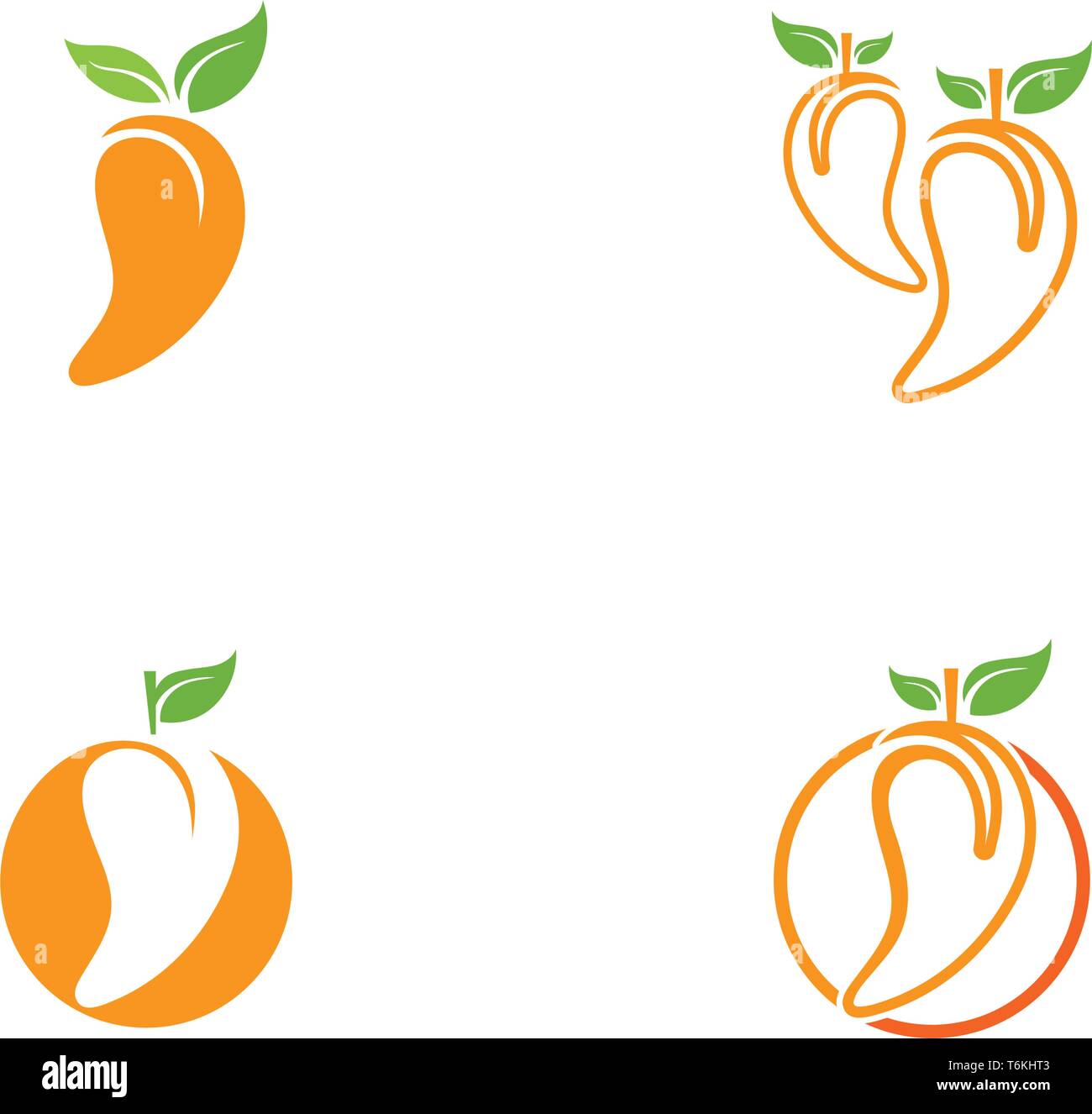 Mango in flat style. Mango vector logo. Mango icon Stock Vector Image ...