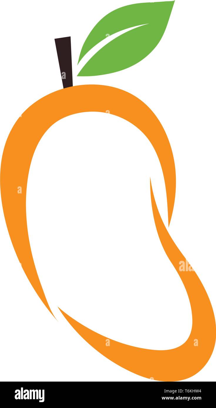 Mango in flat style. Mango vector logo. Mango icon Stock Vector Image ...