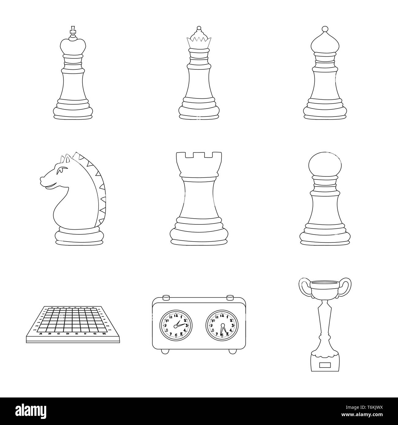 king,queen,bishop,knight,rook,pawn,chessboard,clock,cup,board,strategic,horse,black,timer,winner,leadership,check,head,network,counter,table,button,goblet,leader,business,figure,change,cage,piece,strategy,tactical,play,checkmate,thin,club,target,chess,game,set,vector,icon,illustration,isolated,collection,design,element,graphic,sign,outline,line Vector Vectors , Stock Vector