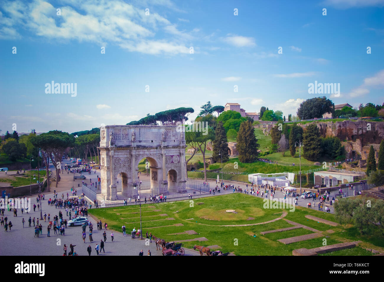 Arc Rome Triumphal Arch of Constantine. Rome. Italy. Photos on the arch ...