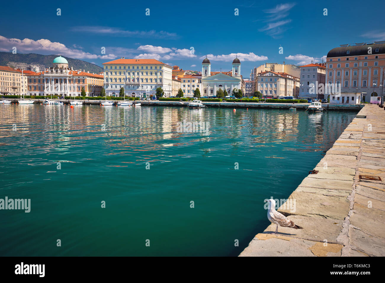 City Of Trieste Waterfront View Friuli Venezia Giulia Region Of Italy