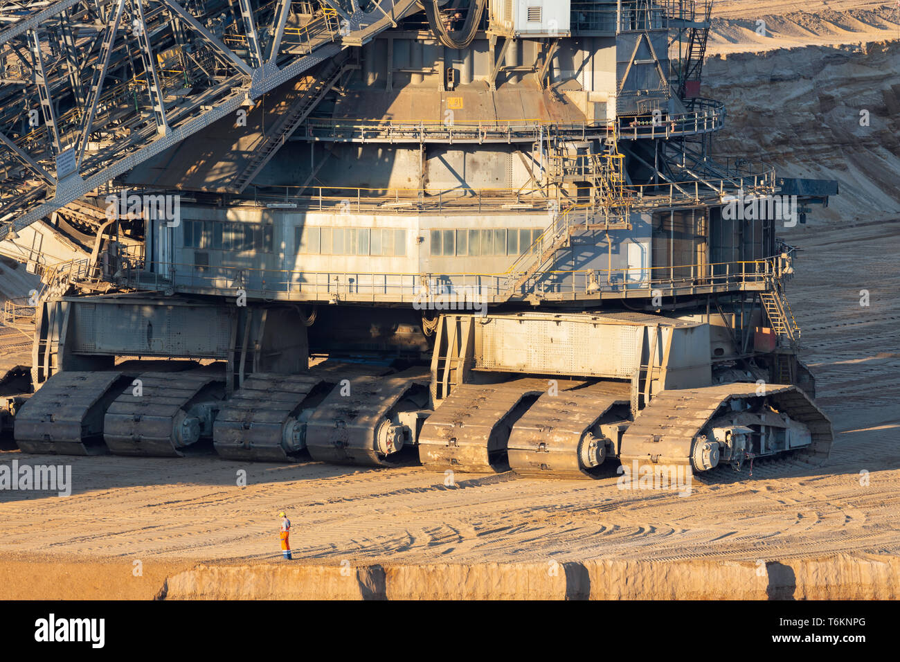 Caterpillar tracks digging excavators in Germany Stock Photo Alamy
