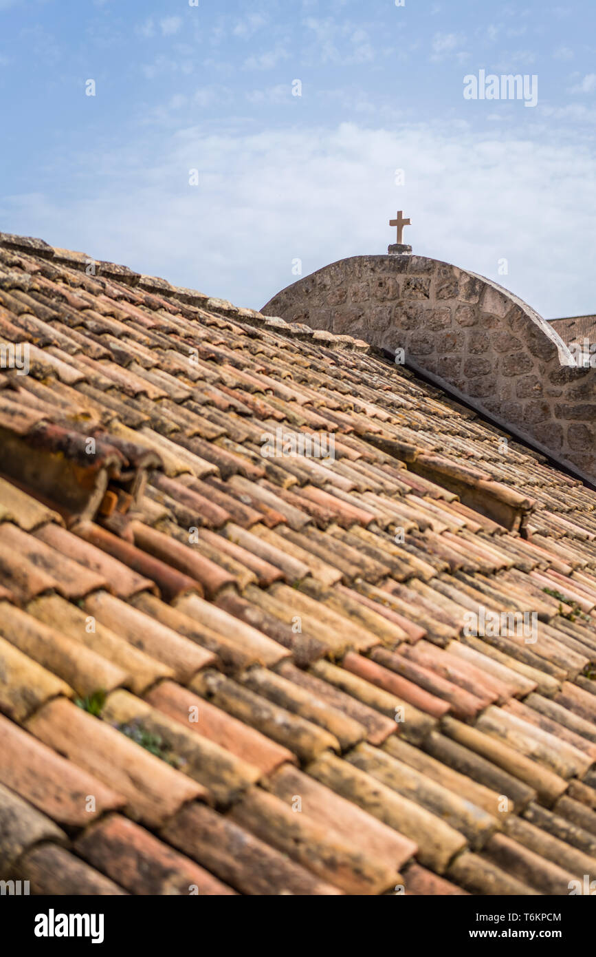 Rooftop of an old house in Dubrovnik Stock Photo