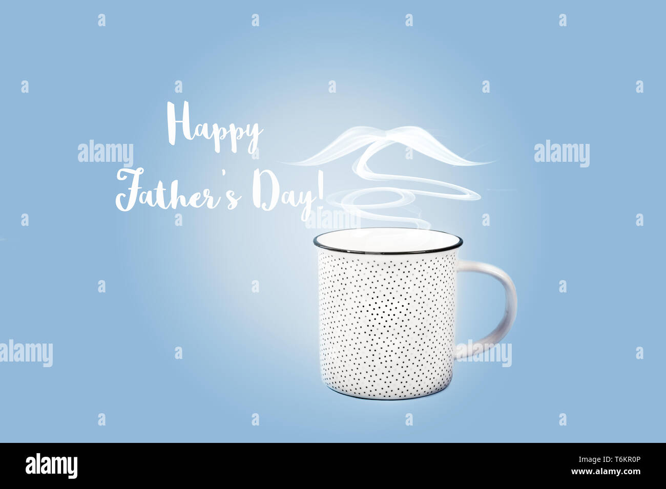 Happy Fathers day concept with coffee cup and mustache Stock Photo - Alamy
